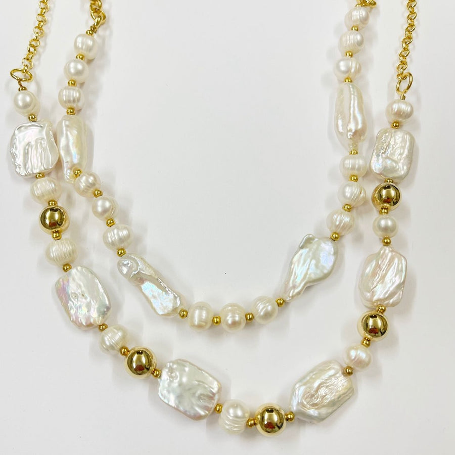 PEARLS, GOLD & HAPPINESS NECKLACES